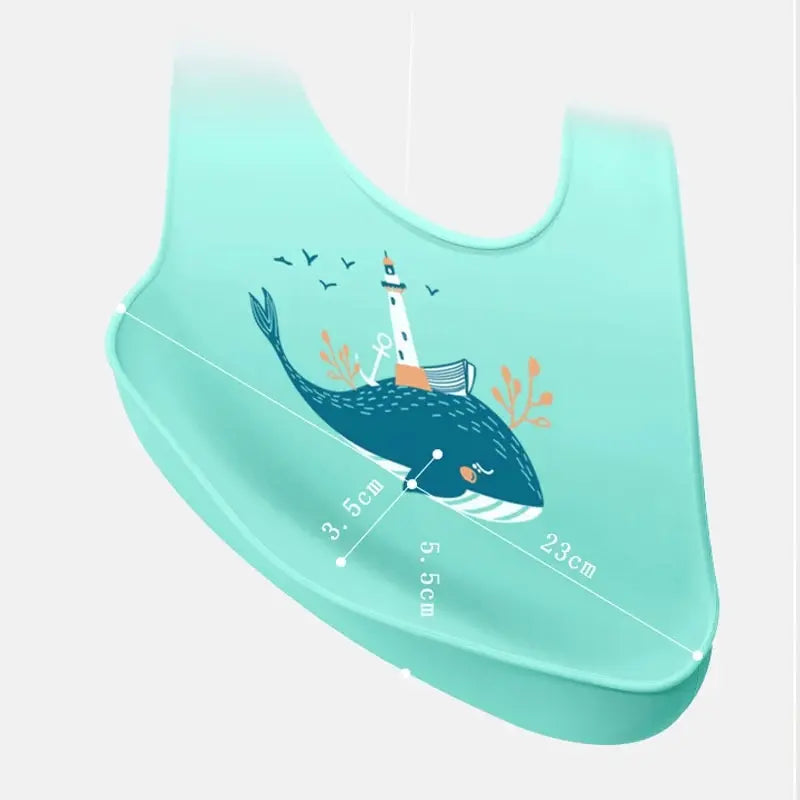 Baberos impermeables para bebé, bonito babero con estampado sólido para niños, babero de silicona suave ajustable para niña y niño, material de alimentación de bebé