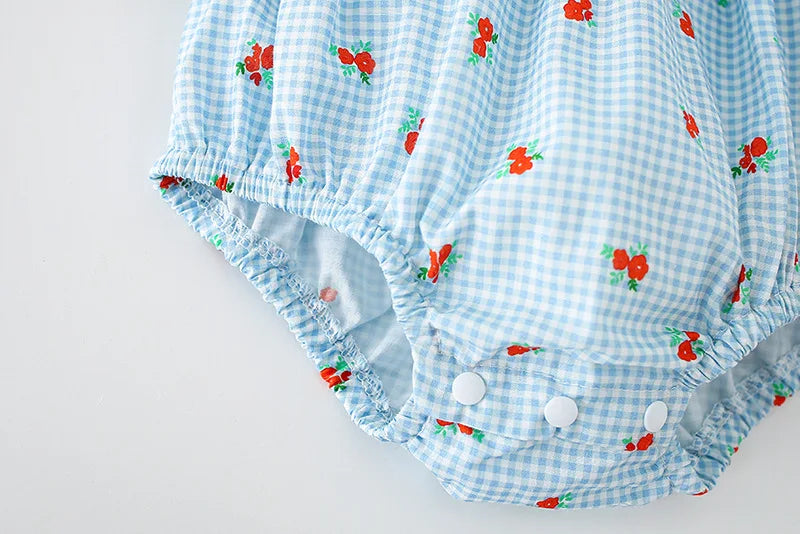 2024 Baby Girls Autumn Clothes Newborn Long Sleeve Bodysuit Toddler Plaid Rompers Infant Clothing Children Cotton Cute Overalls