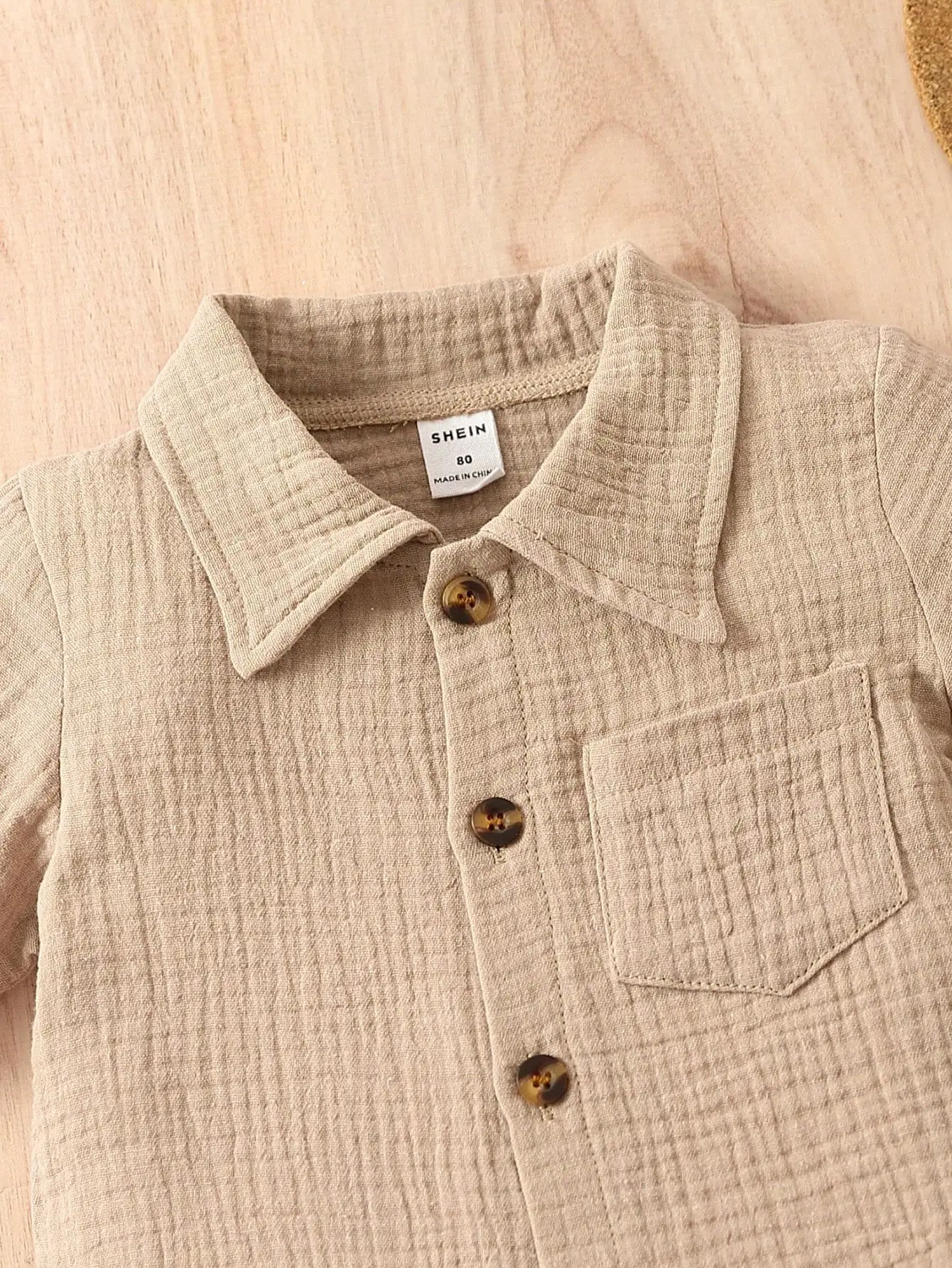 Algodón 2 piezas verano bebé niño caqui pantalones cortos de manga corta Casual al aire libre todo Simple cómodo traje suave
