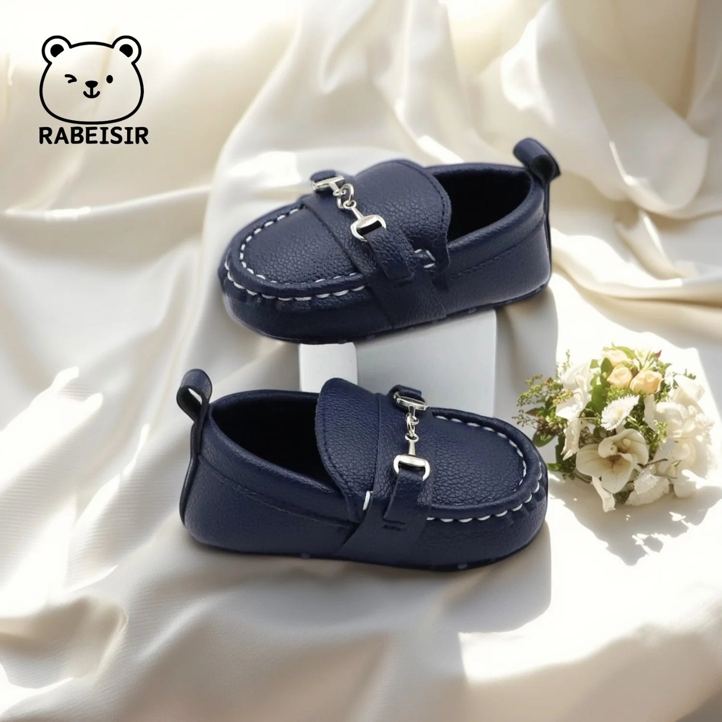 Zapatos mocasines informales sin cordones para bebés, zapatos planos antideslizantes ligeros y cómodos para caminar en interiores y exteriores, primavera
