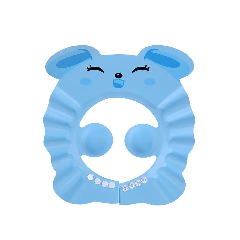 Gorro suave para Baby Shower, gorro ajustable para lavar el cabello para niños, protección para los oídos, champú seguro para niños, ducha de baño, protege la cubierta de la cabeza
