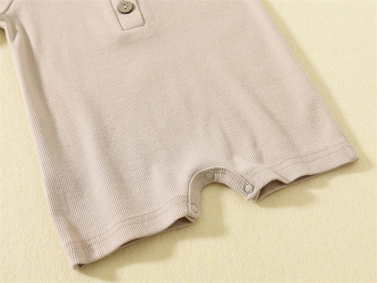 Pelele para bebé, ropa de verano, pijamas finos para bebé, mono de manga corta, ropa acanalada, trajes elásticos de punto para niña