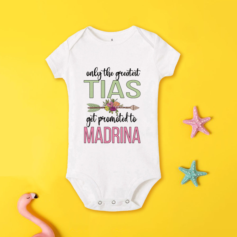 Tu será mi madrina, monos estampados para recién nacidos, ropa de bautismo para bebé, monos de manga corta para bebés pequeños