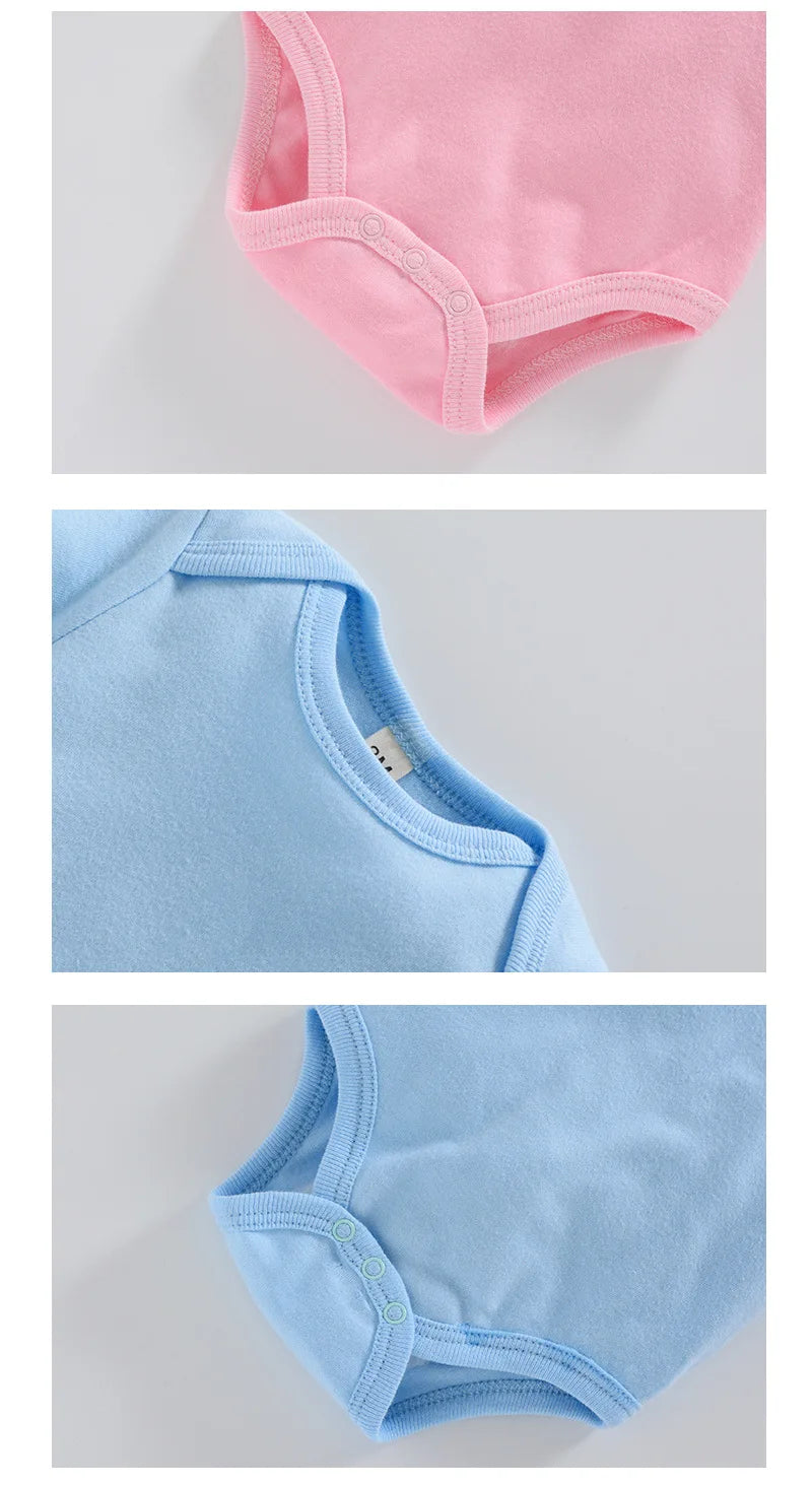 Ropa de bebé, Body para niño/niña, ropa de verano, pelele de Color sólido, mono de algodón suave para recién nacidos, novedad de 2024
