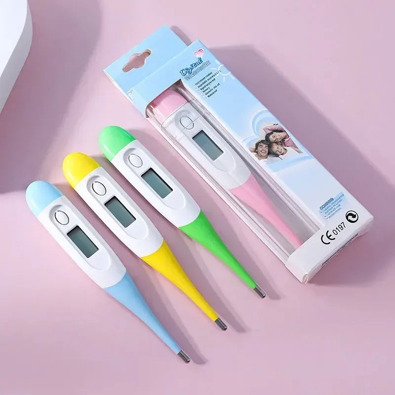 Termómetro Digital electrónico, cabezal suave, botiquín de primeros auxilios para el hogar, instrumento de medición de temperatura de axila Oral para cabeza de bebé y adulto