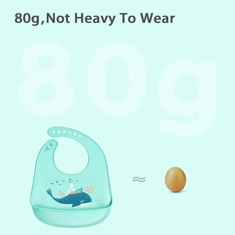 Baberos impermeables para bebé, bonito babero con estampado sólido para niños, babero de silicona suave ajustable para niña y niño, material de alimentación de bebé