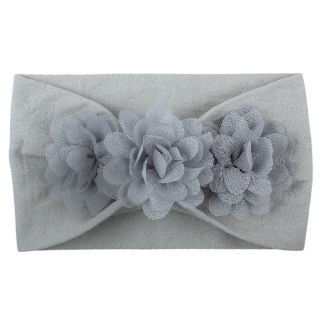Vendaje para el cabello, diadema con lazo, turbante para niños recién nacidos, accesorios para niñas, flor Floral, elástico liso suave
