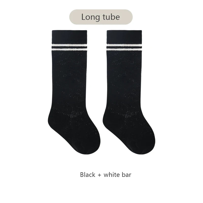 Calcetines de tubo largo para bebé, calcetines transpirables de verano para niños, medias de algodón suave para bebé, calcetines para bebés