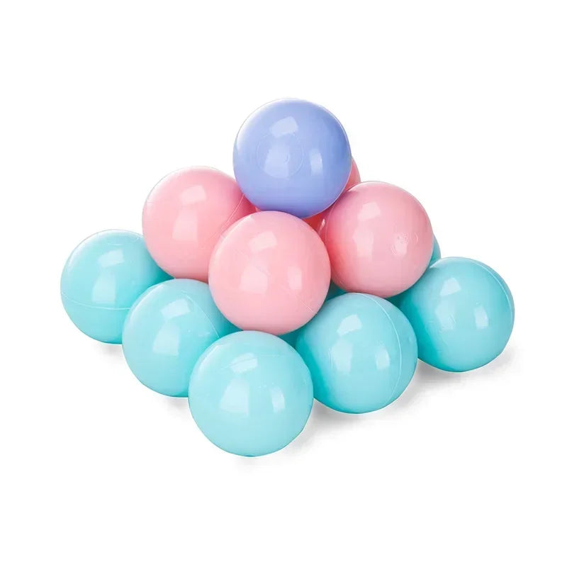 50 Uds. Bolas de plástico de colores para bebé, piscina de agua, pelota de ola oceánica, piscina para niños con aro de baloncesto, casa de juegos, tiendas de campaña al aire libre, accesorios de juguete