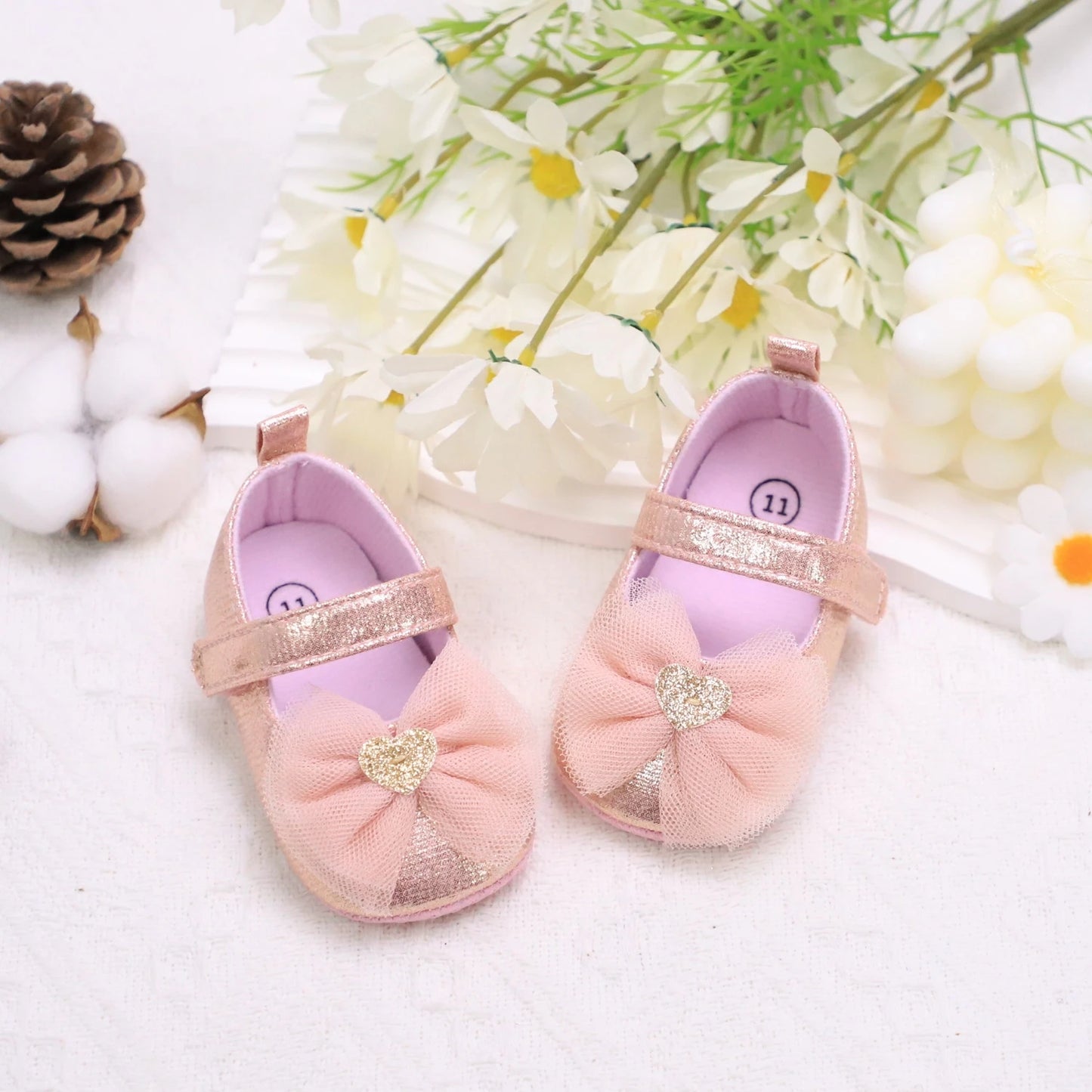 Zapatos de paso para bebé, primer par de zapatos para niños pequeños, zapatos de bebé, zapatos de moda antideslizantes transpirables para niñas, estilo de encaje de princesa