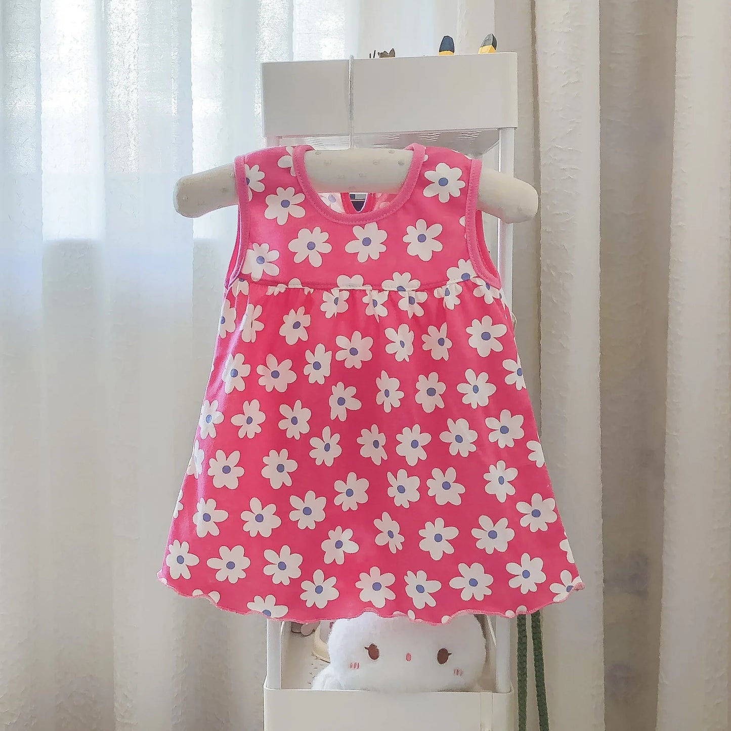 Vestido de algodón para bebé, ropa infantil de moda, estilo floral, Princesa, novedad de verano