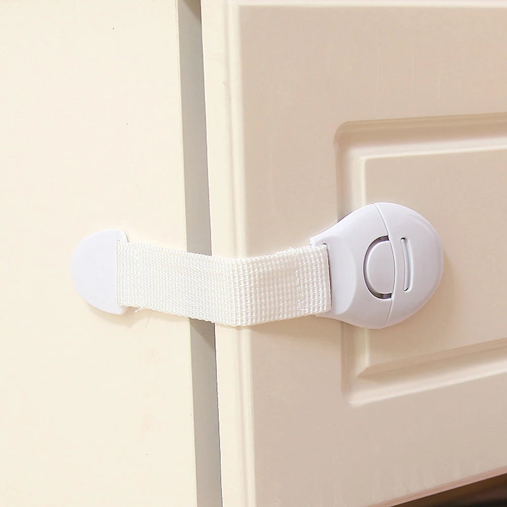 10 Uds. Cerradura de seguridad para gabinete para niños, Protector de seguridad a prueba de bebés, cerradura para puerta de cajón, protección de plástico, cerradura de puerta de seguridad para niños