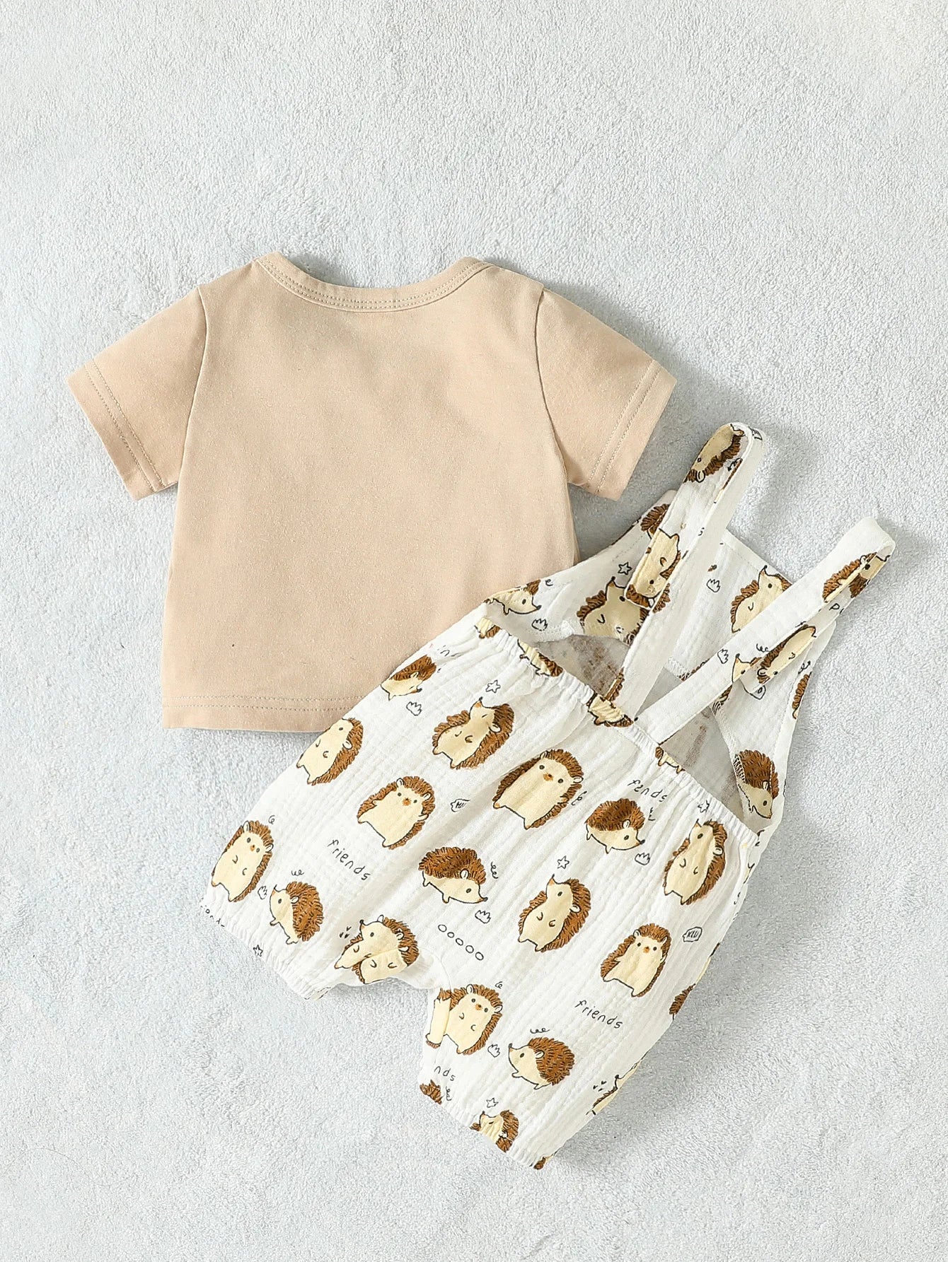 Camiseta de manga corta de verano para bebés, traje de Animal con tirantes para la moda diaria, 2 uds.