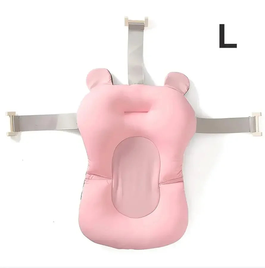 Cojín de ducha para bañera Ajustable, asiento de soporte para recién nacido, asiento de baño para bebé, almohadilla de agua flotante, almohadilla para bañera de bebé plegable portátil