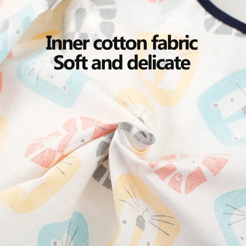 Baberos de tela para bebé, ropa de comedor impermeable, delantal de manga larga, bata de alimentación para niños, vendaje inverso para eructar, protección de pintura