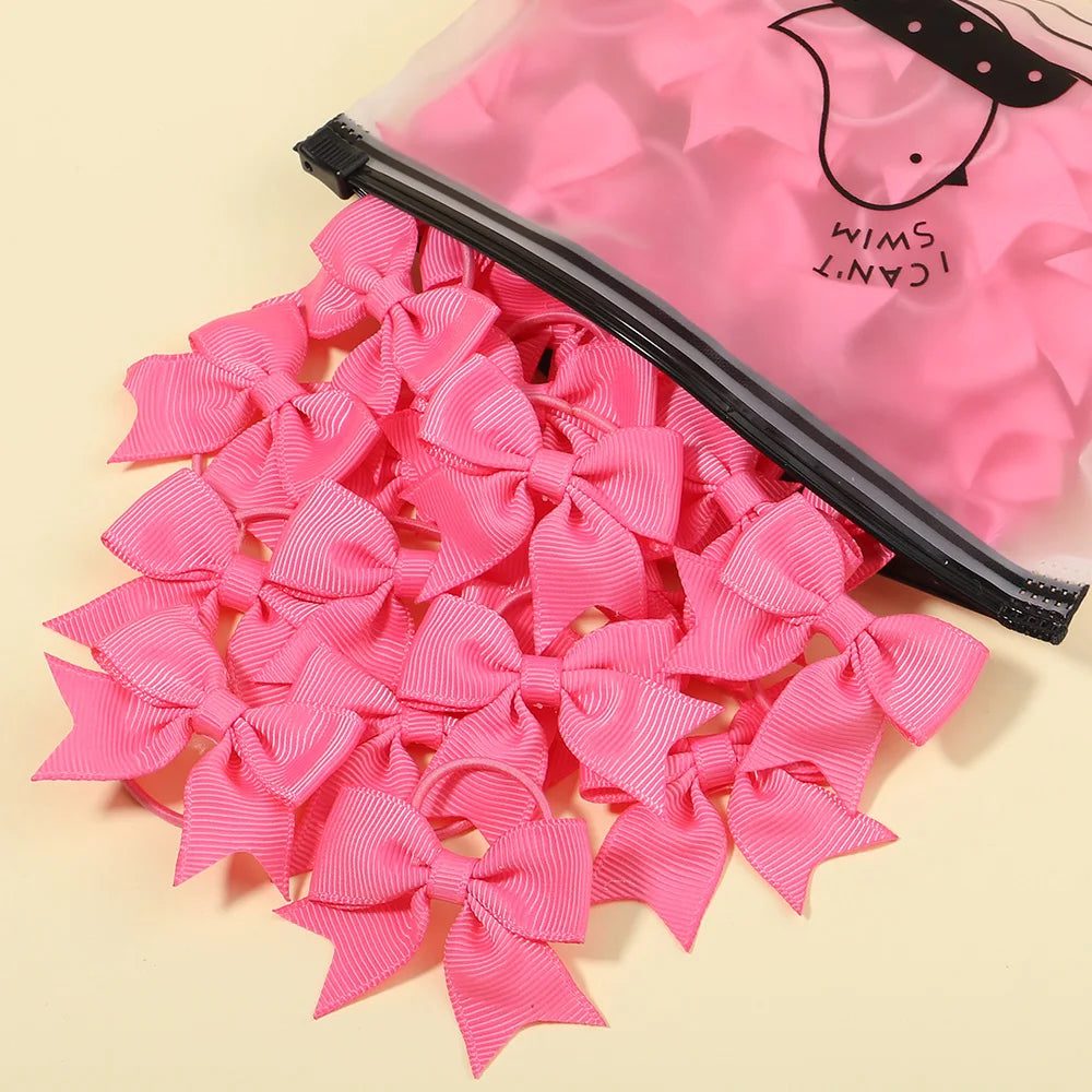 5/10/20 piezas Mini lazos sólidos bandas elásticas para el cabello niños niñas pequeña banda de goma cuerda para el cabello Cola de Caballo titular accesorios para el cabello