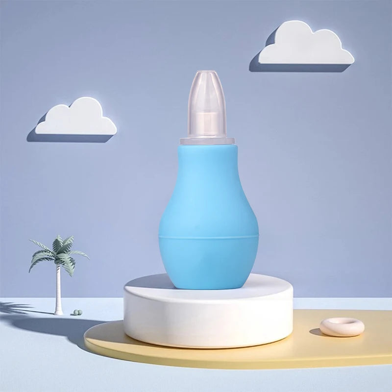 Aspirador Nasal de silicona Simple para bebé, limpiador con ventosa, lavado de nariz, limpiador de mocos de reflujo Anit