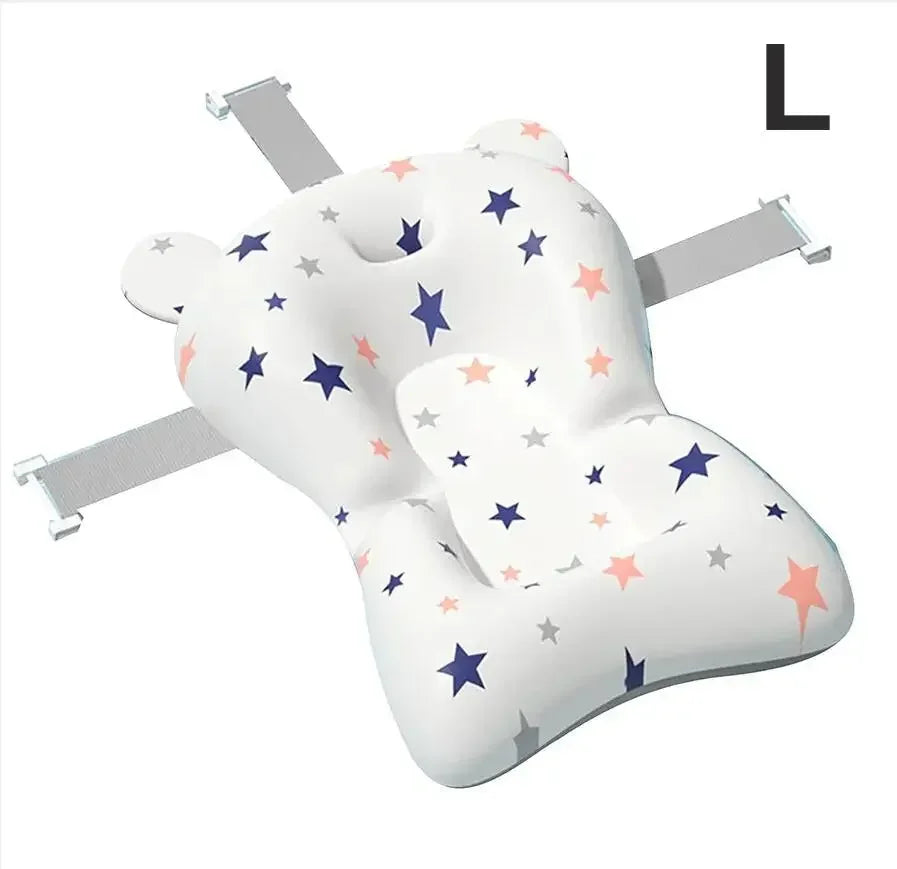 Cojín de ducha para bañera Ajustable, asiento de soporte para recién nacido, asiento de baño para bebé, almohadilla de agua flotante, almohadilla para bañera de bebé plegable portátil