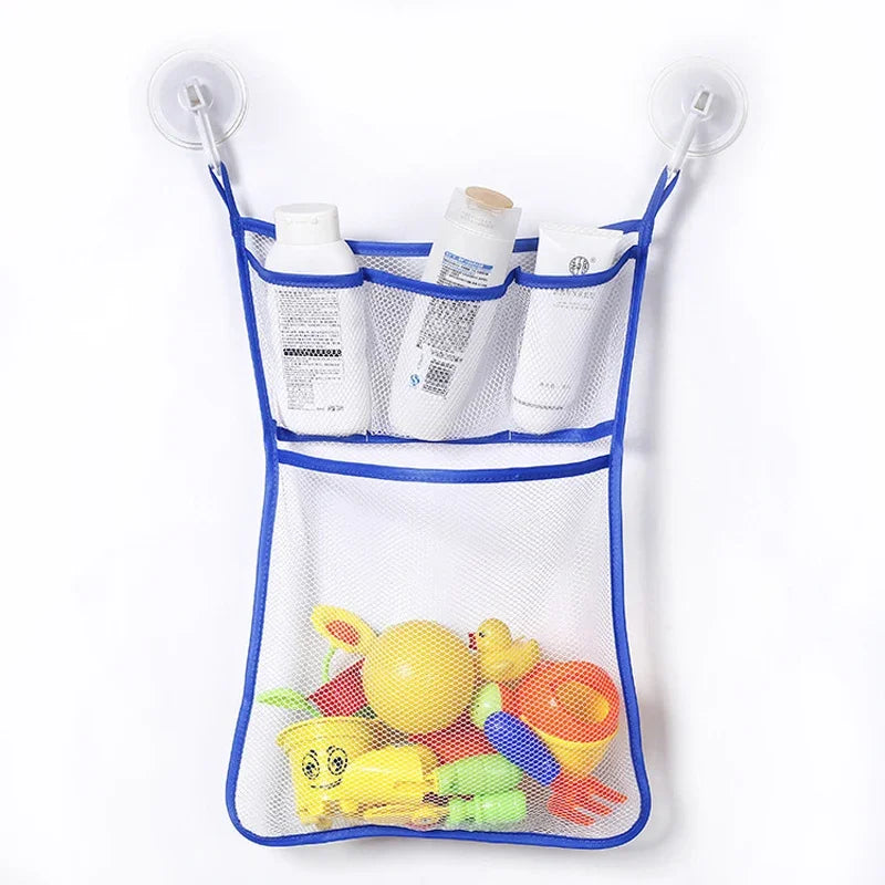 Juguete para Baby Shower, bolsa de almacenamiento de juguetes con forma de rana y pato, ventosa fuerte, bolsa de juego para Baby Shower, organizador de baño, juguete de agua