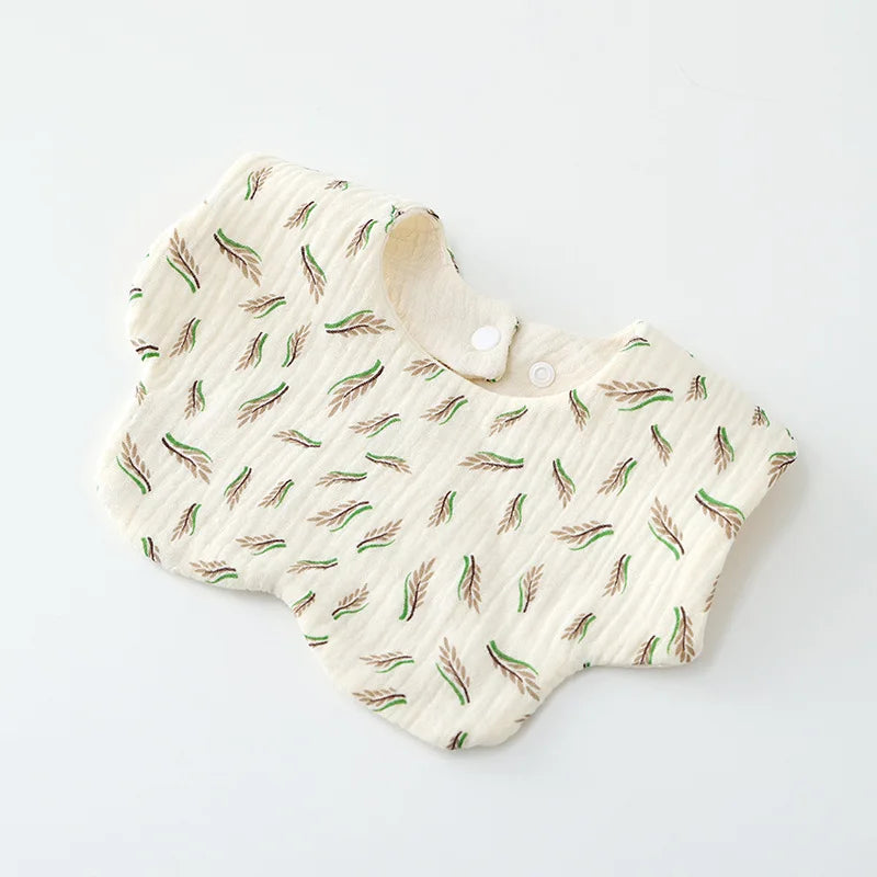 Babero de gasa de algodón para bebé, accesorios para bebés, delantal para bebé recién nacido, babero para alimentar, paños para eructar de muselina de 6 capas, toalla para Saliva para niños recién nacidos