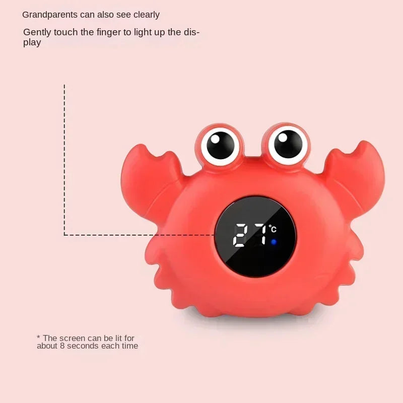 Medidor de temperatura de baño para bebé, medidor de temperatura de baño Digital flotante para agua, pantalla LED, probador de temperatura, dibujos animados de seguridad