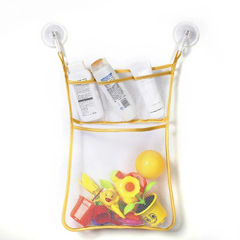 Juguete para Baby Shower, bolsa de almacenamiento de juguetes con forma de rana y pato, ventosa fuerte, bolsa de juego para Baby Shower, organizador de baño, juguete de agua