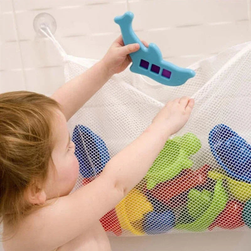 Juguete para Baby Shower, bolsa de almacenamiento de juguetes con forma de rana y pato, ventosa fuerte, bolsa de juego para Baby Shower, organizador de baño, juguete de agua