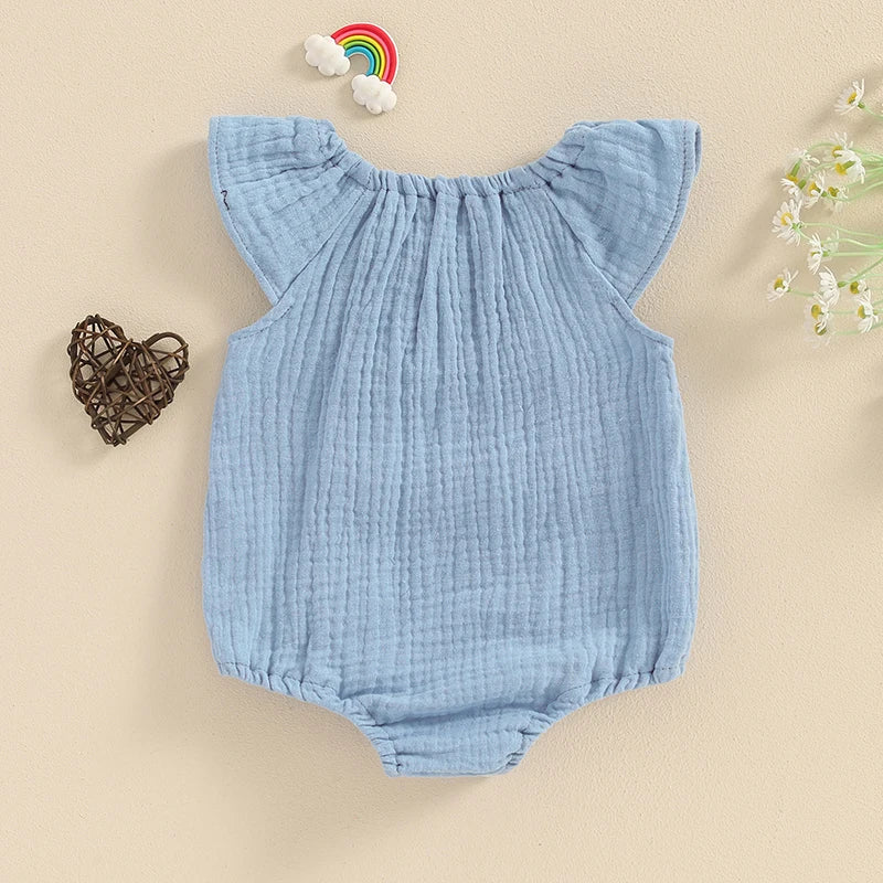 Pudcoco-Pelele de lino y algodón para niñas recién nacidas, sin mangas, con hombros descubiertos, sólido, ropa de verano, informal, de 0 a 24 meses