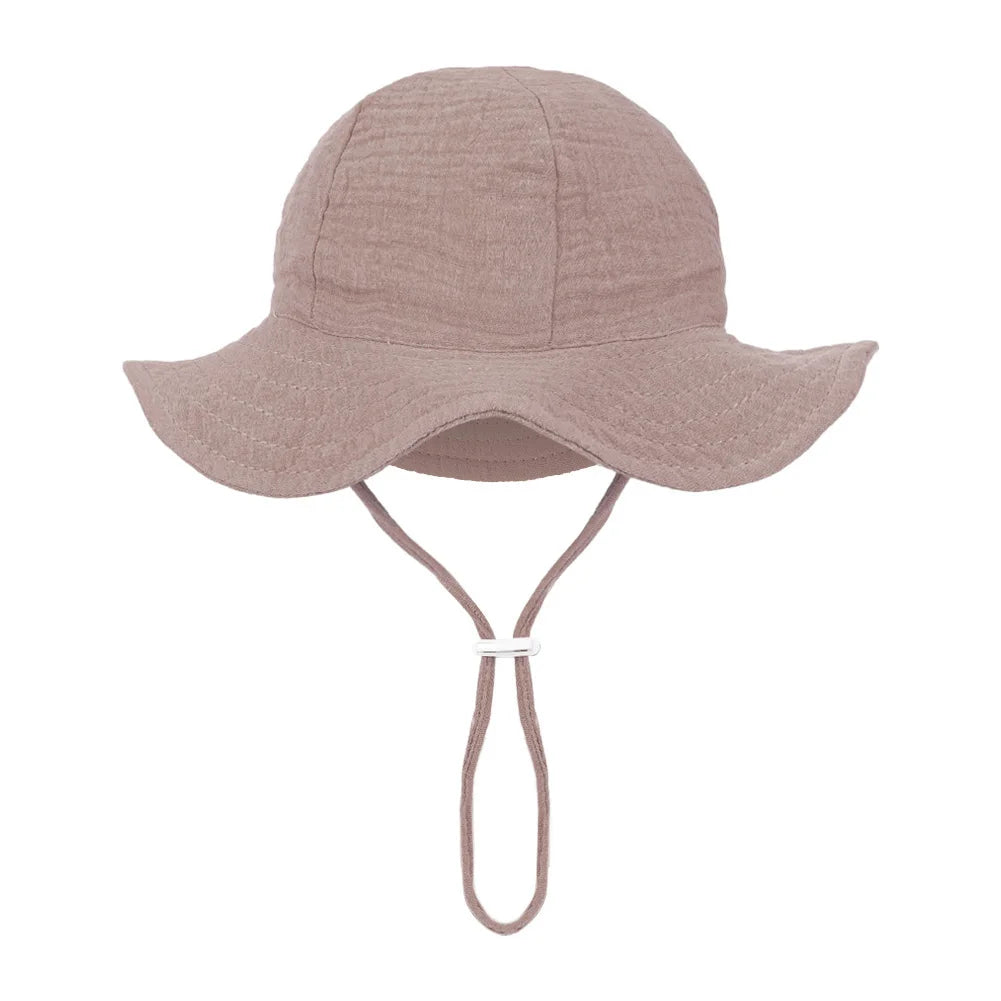 Sombreros de cubo de algodón para bebé, gorros con protección solar para exteriores para niños y niñas, sombrero panamá estampado, sombrero de pesca de playa Unisex para 3-12 meses
