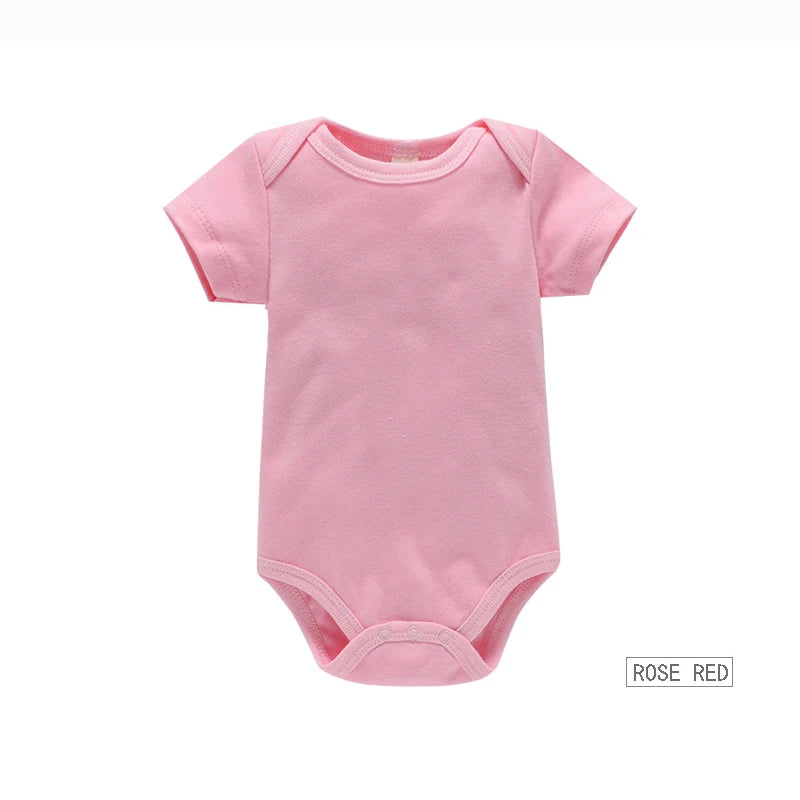 Ropa de bebé, Body para niño/niña, ropa de verano, pelele de Color sólido, mono de algodón suave para recién nacidos, novedad de 2024