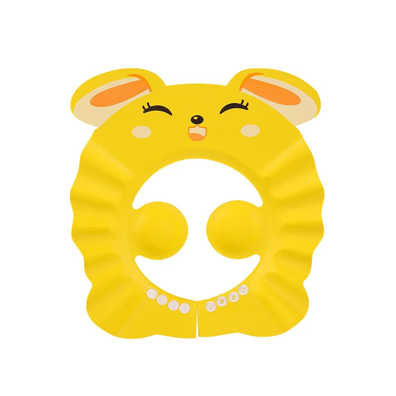 Gorro suave para Baby Shower, gorro ajustable para lavar el cabello para niños, protección para los oídos, champú seguro para niños, ducha de baño, protege la cubierta de la cabeza