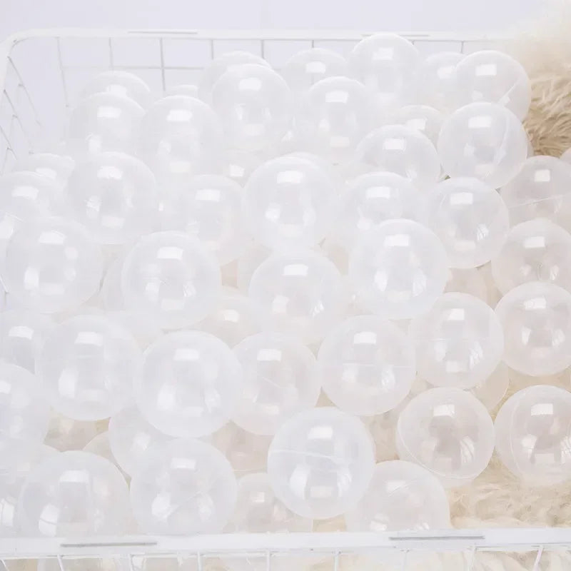 50 Uds. Bolas de plástico de colores para bebé, piscina de agua, pelota de ola oceánica, piscina para niños con aro de baloncesto, casa de juegos, tiendas de campaña al aire libre, accesorios de juguete