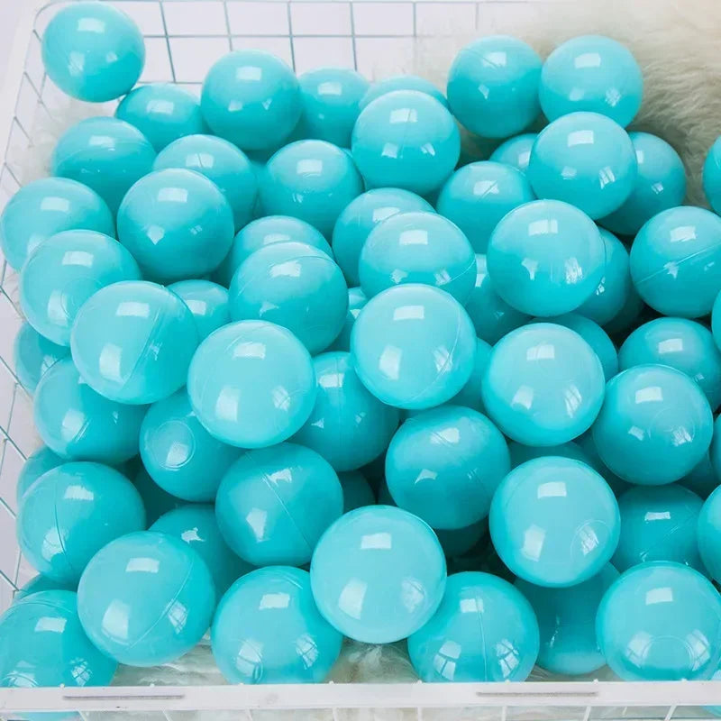 50 Uds. Bolas de plástico de colores para bebé, piscina de agua, pelota de ola oceánica, piscina para niños con aro de baloncesto, casa de juegos, tiendas de campaña al aire libre, accesorios de juguete