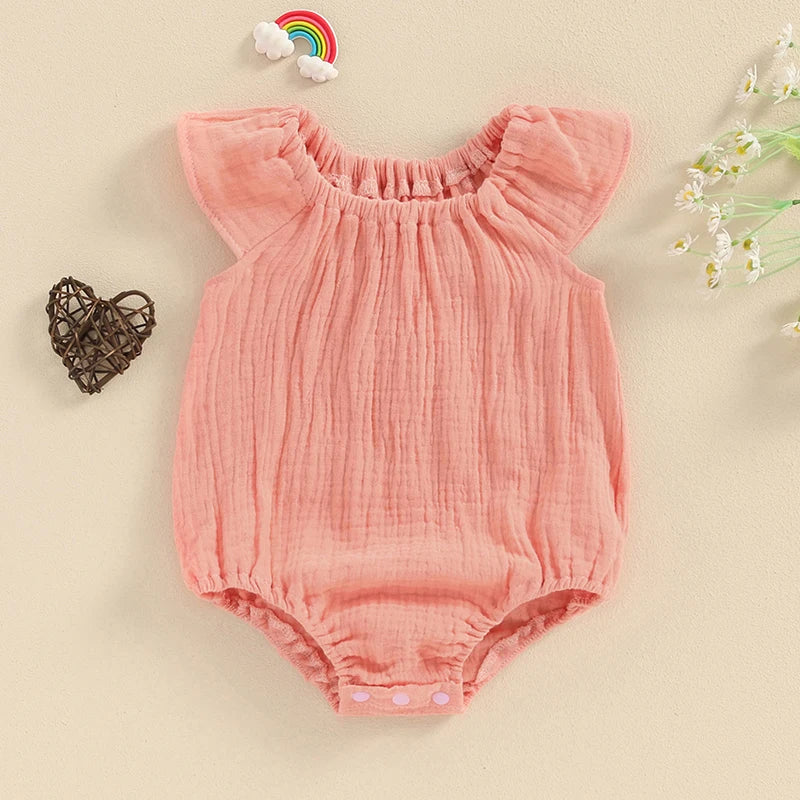 Pudcoco-Pelele de lino y algodón para niñas recién nacidas, sin mangas, con hombros descubiertos, sólido, ropa de verano, informal, de 0 a 24 meses