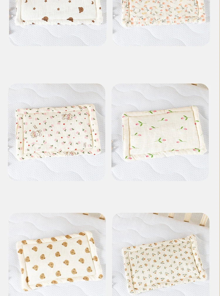 Almohadillas para recién nacido, almohada Universal de algodón transpirable, absorción del sudor, 0 a 6 meses