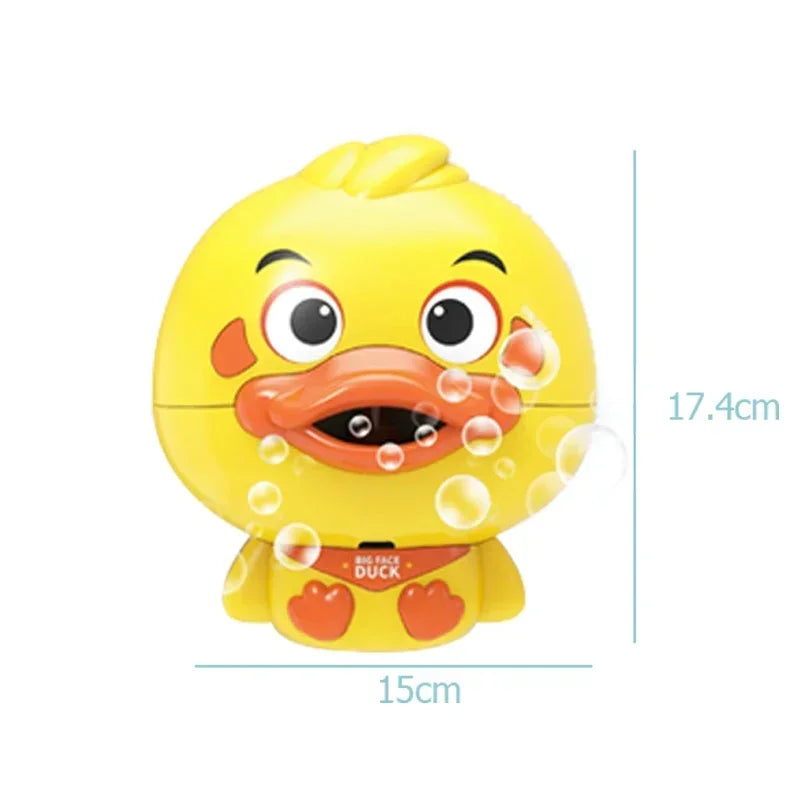 Juguete de baño de pato de burbujas para bebé, divertido fabricante de burbujas para baño para niños pequeños, piscina, bañera, máquina de jabón, juguetes de baño para niños