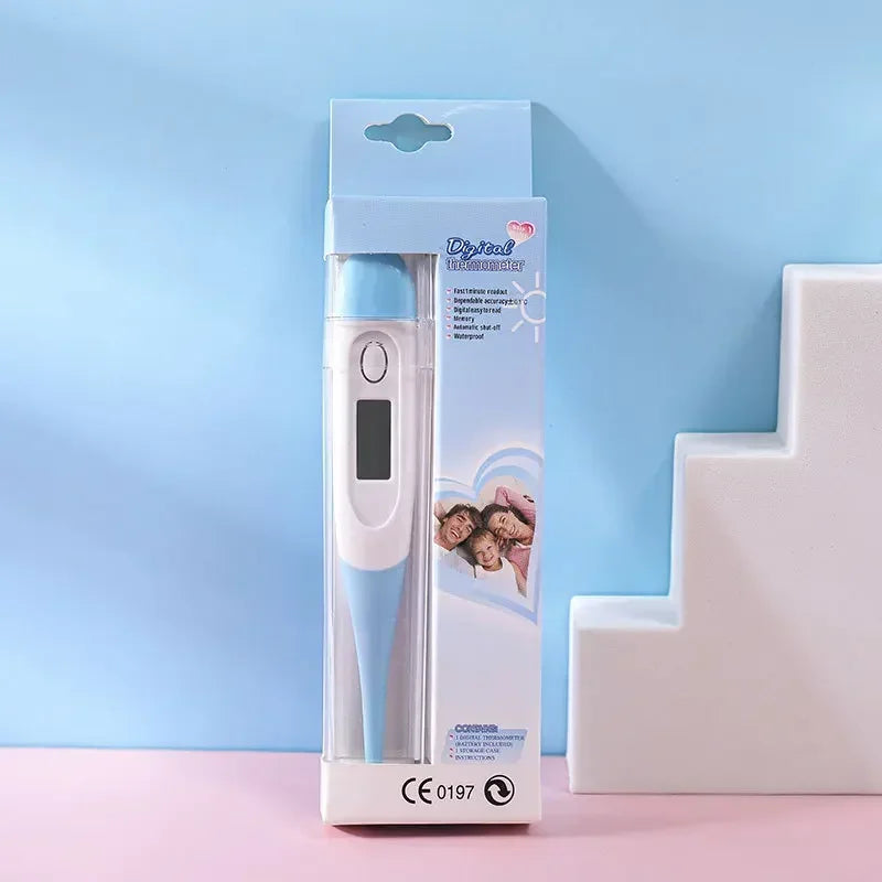 Termómetro Digital electrónico, cabezal suave, botiquín de primeros auxilios para el hogar, instrumento de medición de temperatura de axila Oral para cabeza de bebé y adulto