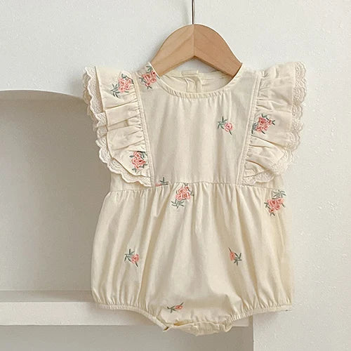 Body de verano para niña pequeña, mono sin mangas de algodón empalmado para niña recién nacida, ropa para niña de 0 a 24 meses, novedad de 2024