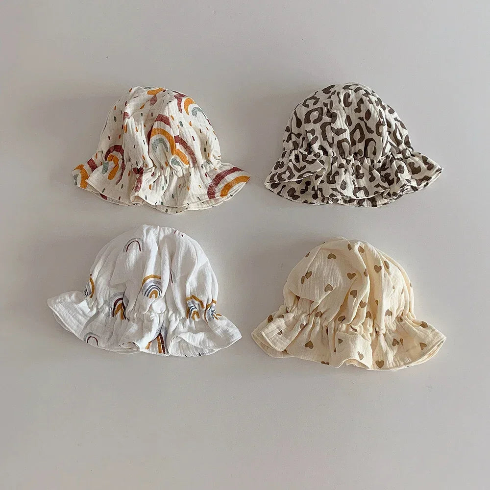 Sombrero de bebé de estilo coreano, sombrero de cubo para bebé recién nacido de verano, sombreros para el sol para niños, gorra de Panamá para niños, gorra de playa para viajes al aire libre, 1 unidad