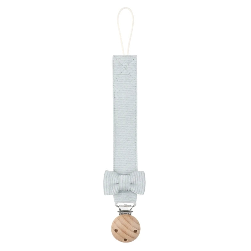 Cadena chupete con Clip madera y diseños lazos, Clip para chupete colorido y que llama atención, soporte para para