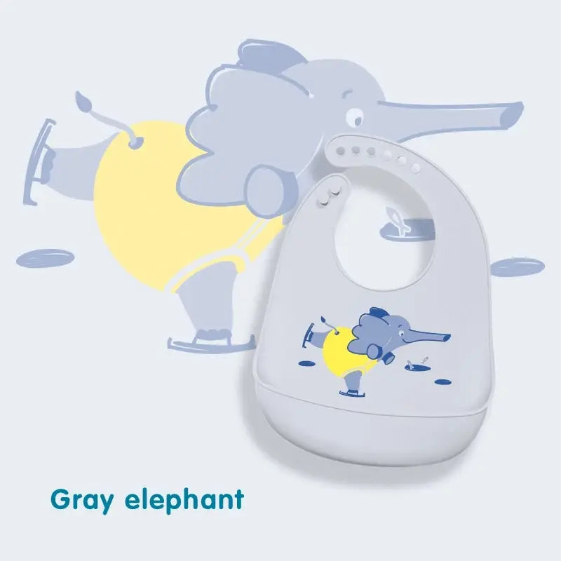 Baberos impermeables para bebé, bonito babero con estampado sólido para niños, babero de silicona suave ajustable para niña y niño, material de alimentación de bebé