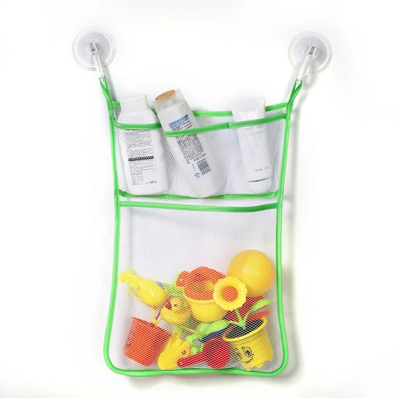 Juguete para Baby Shower, bolsa de almacenamiento de juguetes con forma de rana y pato, ventosa fuerte, bolsa de juego para Baby Shower, organizador de baño, juguete de agua