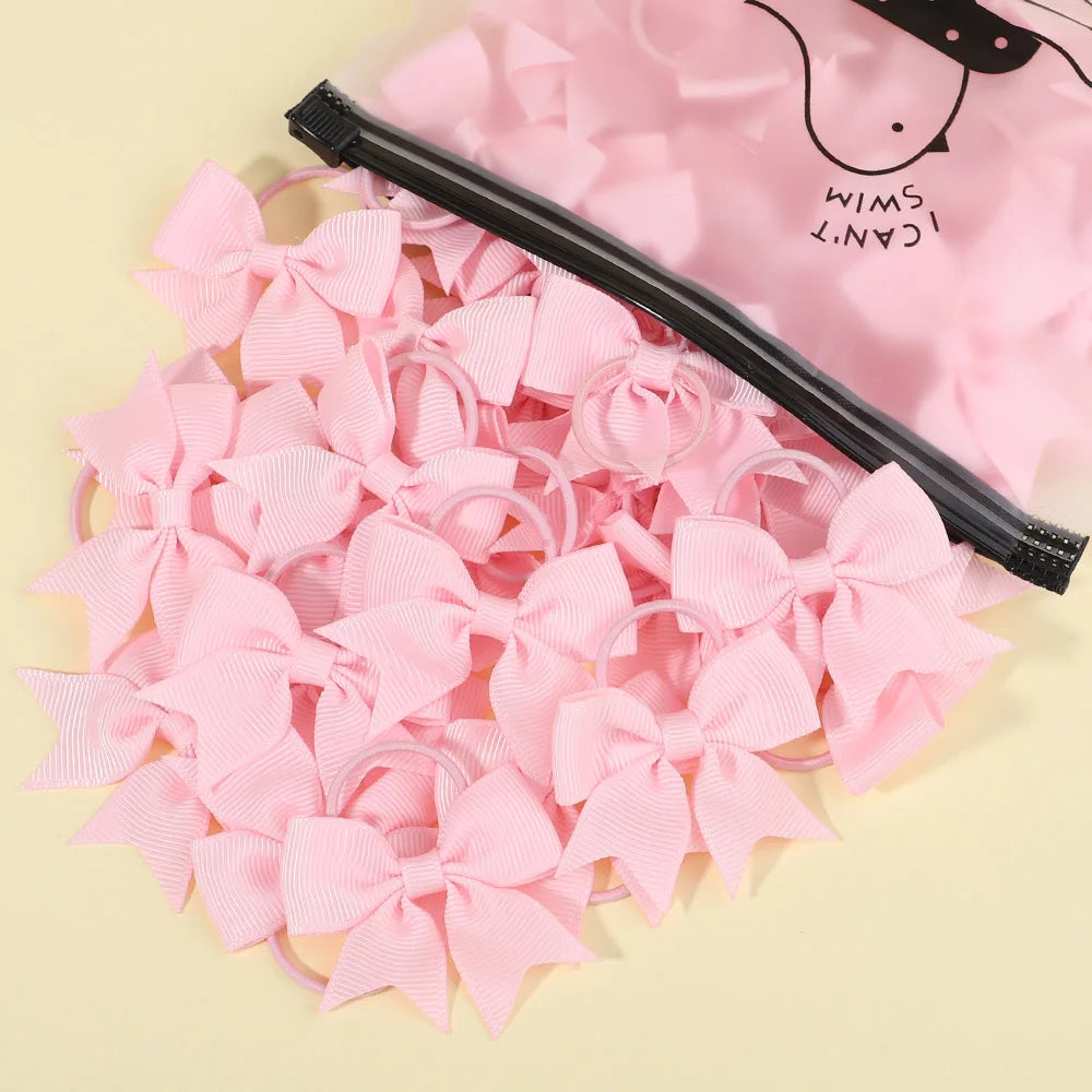 5/10/20 piezas Mini lazos sólidos bandas elásticas para el cabello niños niñas pequeña banda de goma cuerda para el cabello Cola de Caballo titular accesorios para el cabello