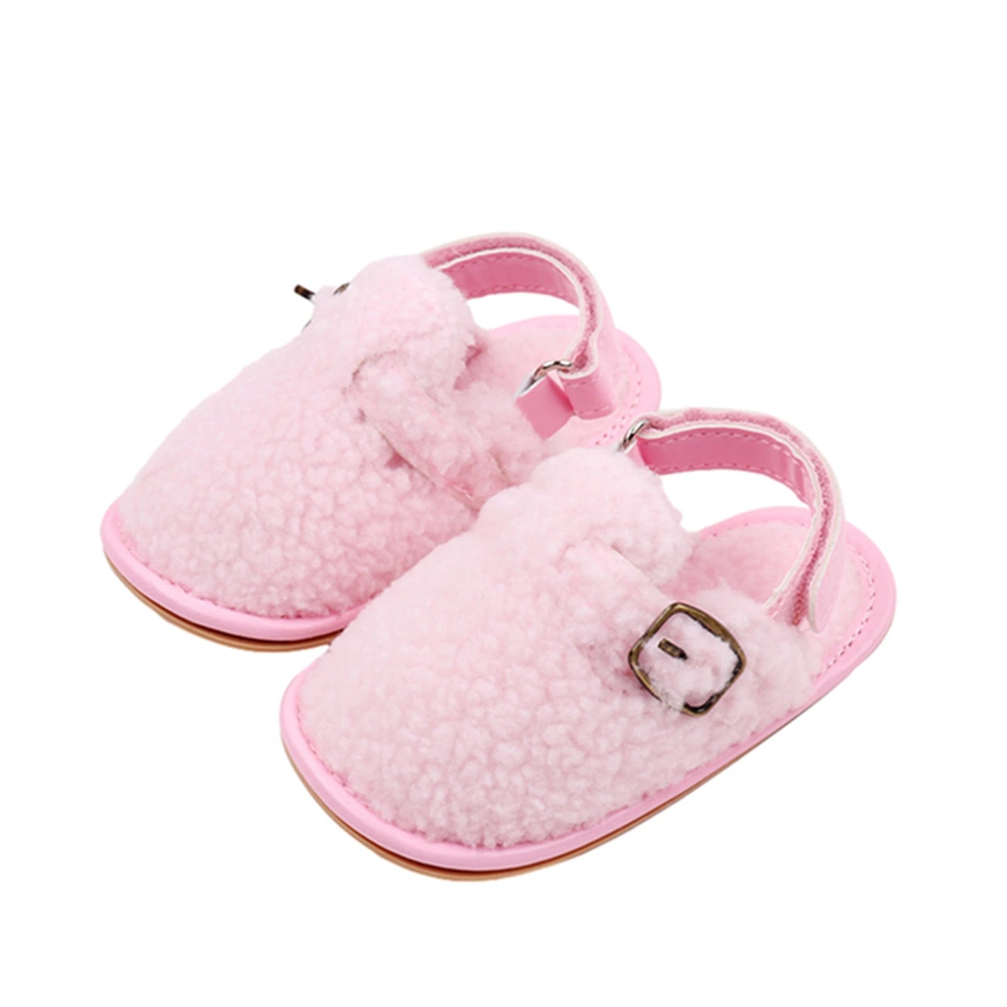 Zapatillas para bebés y niños, zapatos de interior de suela suave antideslizantes de lana Coral, zapatos para primeros pasos para niños de 0 a 18M