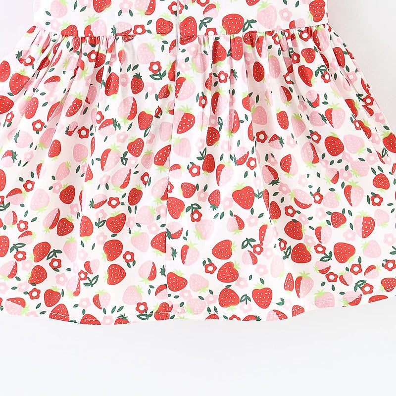 Vestido de verano para niña pequeña, versión coreana vestido Floral, elegante, algodón, pajarita, sombrero incluido