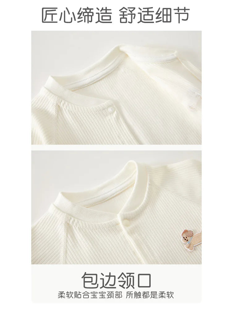 AYNIGIELL Mono para bebé, ropa de dormir de primavera y otoño, ropa de algodón puro para recién nacidos de 0 a 18 meses, mono para niños y niñas