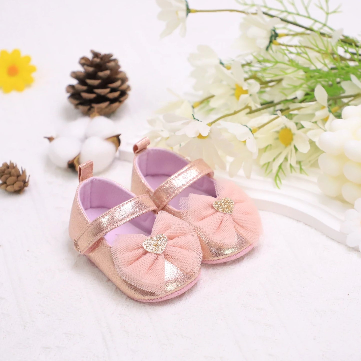 Zapatos de paso para bebé, primer par de zapatos para niños pequeños, zapatos de bebé, zapatos de moda antideslizantes transpirables para niñas, estilo de encaje de princesa