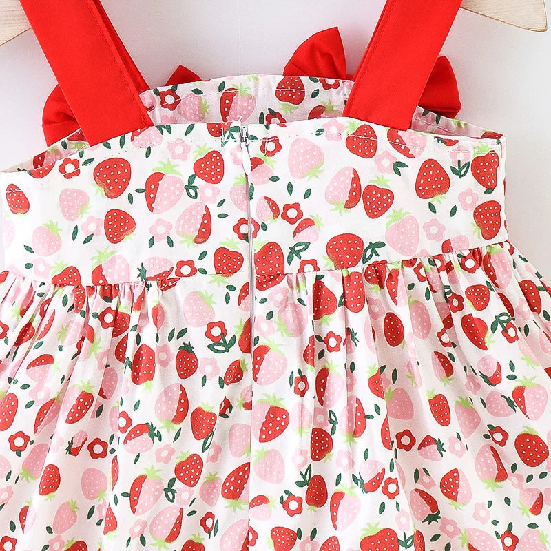 Vestido de verano para niña pequeña, versión coreana vestido Floral, elegante, algodón, pajarita, sombrero incluido