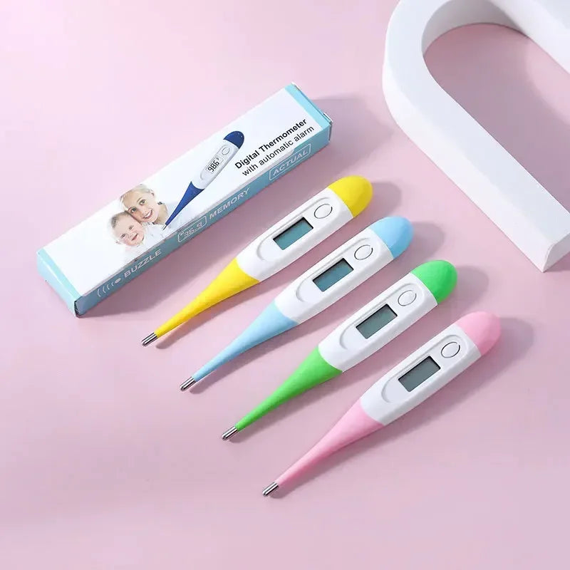 Termómetro Digital electrónico, cabezal suave, botiquín de primeros auxilios para el hogar, instrumento de medición de temperatura de axila Oral para cabeza de bebé y adulto