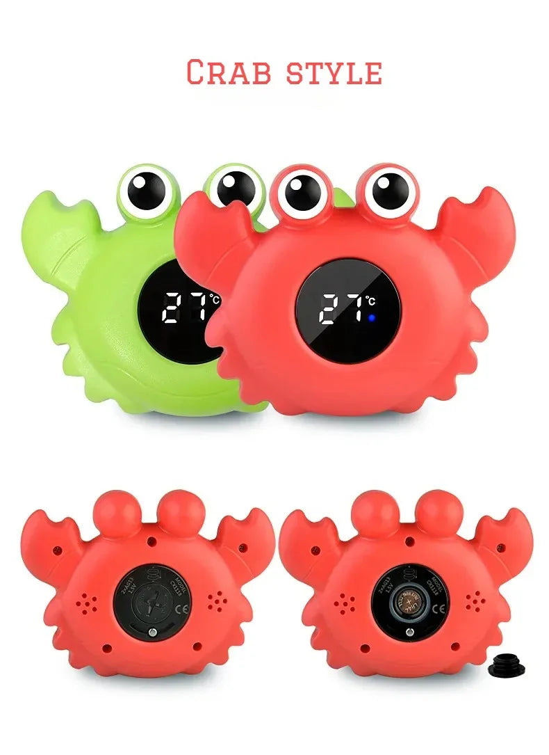Medidor de temperatura de baño para bebé, medidor de temperatura de baño Digital flotante para agua, pantalla LED, probador de temperatura, dibujos animados de seguridad